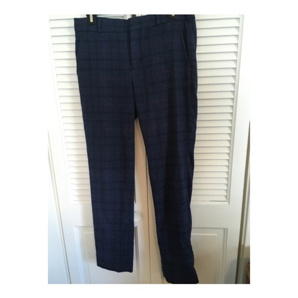 Banana Republic Blue Plaid Ryan Pants